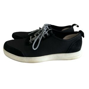 Alegria Men's Stretcher Black Mesh and Suede Lace Up Comfort Sneakers - 43/9.5